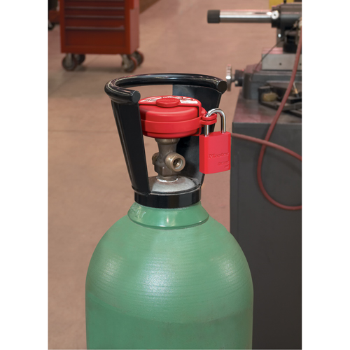 Dispositifs de verrouillage pour soupape comprim&eacute;, Type Bouteille de gaz Waymarc Industries Inc