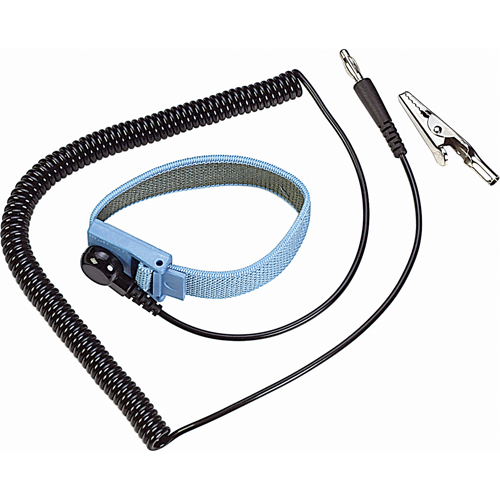 ESD 6' Coil Cord with Wrist Strap Waymarc Industries Inc