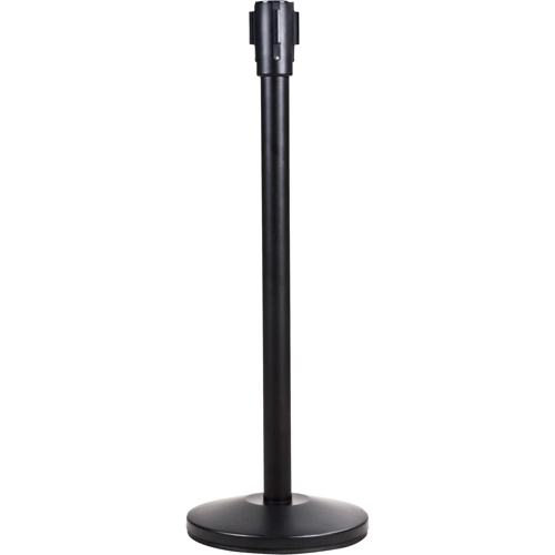 Free-Standing Crowd Control Barrier Receiver Post, 35" High, Black Waymarc Industries Inc