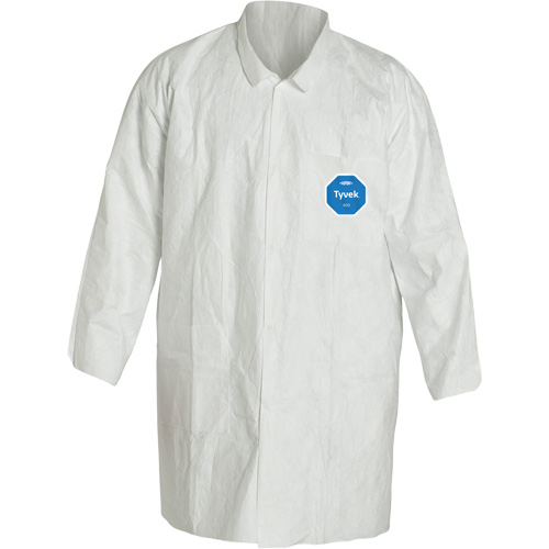 Lab Coat, Tyvek&reg; 400, White, Small Waymarc Industries Inc