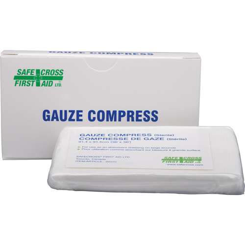 Compresses de gaze, Tampon, 36" lo x 36" la, St&eacute;rile, Dispositif m&eacute;dical Classe 1 Waymarc Industries Inc