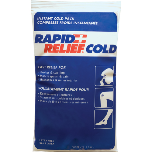 Rapid Relief&reg; Instant Chill Pack, Cold, Single Use, 9" x 6" Waymarc Industries Inc