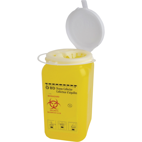 Boîtes pour objets pointus & tranchants BD, Capacit&eacute; de 1,4 L  Waymarc Industries Inc