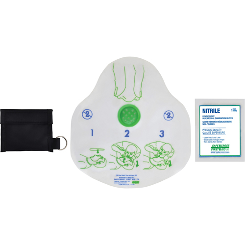CPR Kit in Pouch With Belt Loop, Single Use Faceshield, Class 2 Waymarc Industries Inc