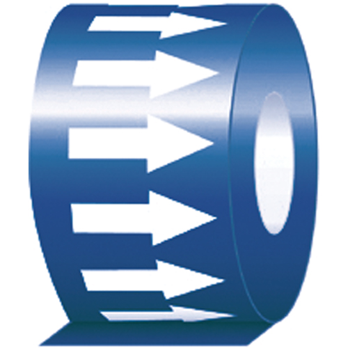 &eacute;tiquette de tuyauterie, 108', Blanc/bleu Waymarc Industries Inc