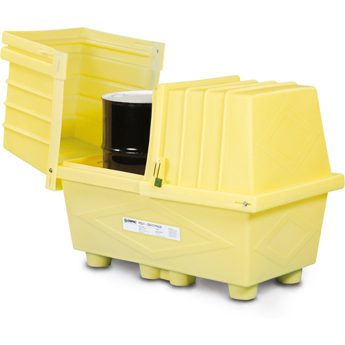 Poly-Safeypacks&reg; With Drain, 60.5" L x 37.25" W x 45.75" H, 1200 lbs. Load Capacity Waymarc Industries Inc