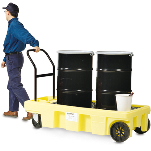 Poly-Spillcart Cart, 66.5" L x 29" W x 43.9" H, 57 US gal. Spill Cap. Waymarc Industries Inc