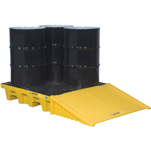 EcoPolyBlend Spill Control Pallets - Without Drain, 73 US gal. Spill Capacity, 49" x 49" x 10.2" Waymarc Industries Inc