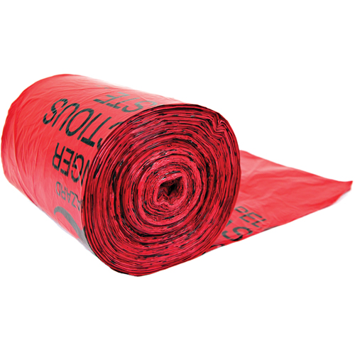 Sacs pour d&eacute;chets dangereux, Biorisque, 24" lo x 33" la, Capacit&eacute; de 56.8 L (15 gal.) Waymarc Industries Inc