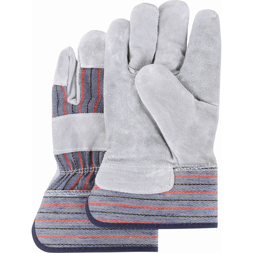 Split Back Premium Quality Fitters Gloves, Medium, Split Cowhide Palm, Cotton Inner Lining Waymarc Industries Inc