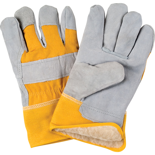 Winter-Lined Fitters Gloves, 2X-Large, Split Cowhide Palm, Boa Inner Lining Waymarc Industries Inc