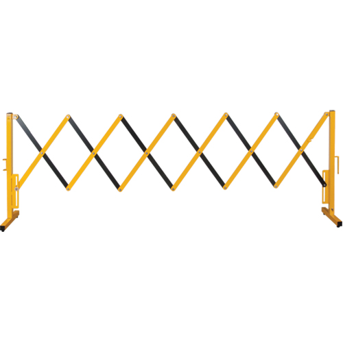 Expandable Barrier, 37" H x 11' L, Black/Yellow Waymarc Industries Inc