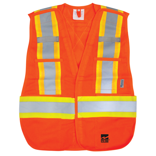 Veste d&eacute;tachable Open Road, Orange haute visibilit&eacute;, Polyester Waymarc Industries Inc