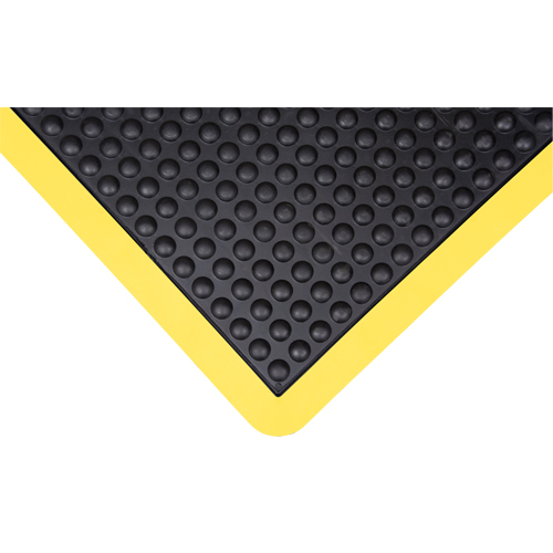 Anti-Fatigue Dome Matting, Bubbled, 2' x 3' x 1/2", Black, Rubber Waymarc Industries Inc