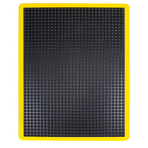 Anti-Fatigue Dome Matting, Bubbled, 2' x 3' x 1/2", Black, Rubber Waymarc Industries Inc