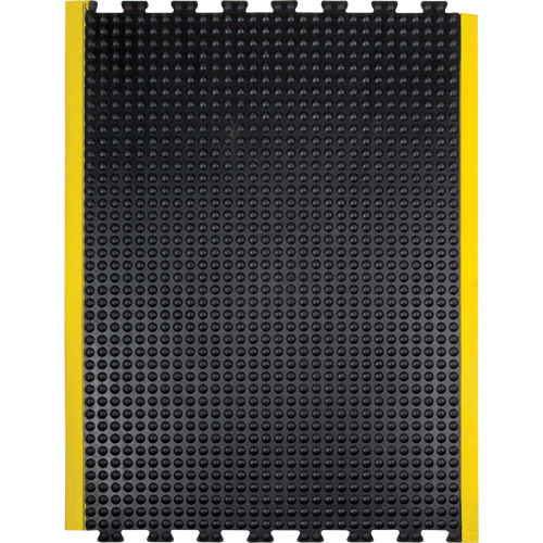 Tapis antifatigue en d&ocirc;me, &agrave; bulles, 3' x 4' x 1/2", Noir, Caoutchouc Waymarc Industries Inc