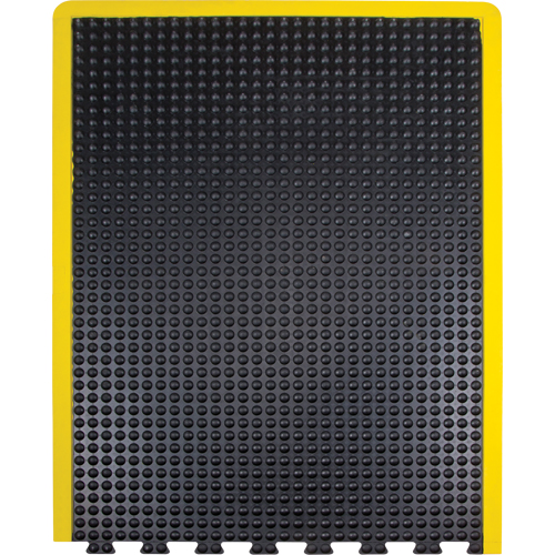 Tapis antifatigue en d&ocirc;me, &agrave; bulles, 3' x 4' x 1/2", Noir, Caoutchouc Waymarc Industries Inc