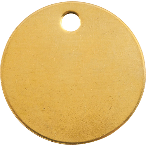 &eacute;tiquettes vierges, Laiton, 1" dia. Waymarc Industries Inc