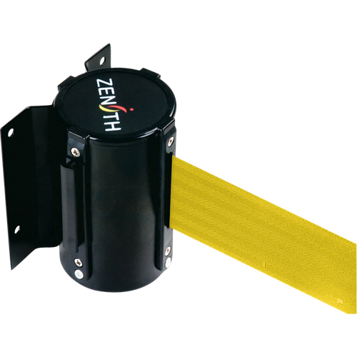 Barri&egrave;re &agrave; fixation murale, Acier, Fixation par vis, 12', Ruban Jaune Waymarc Industries Inc
