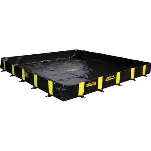 Bermes Rigid-Lock QuickBerm, Capacit&eacute; 745 gal. US, 10' la x 10' lo x 12" h, Paroi &agrave; piquets Waymarc Industries Inc