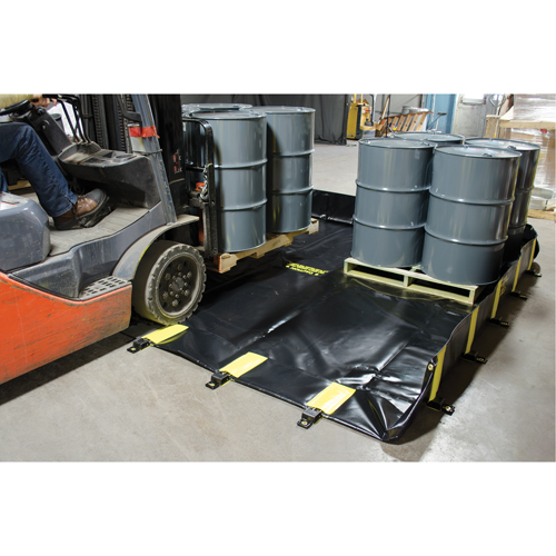 Bermes Rigid-Lock QuickBerm, Capacit&eacute; 745 gal. US, 10' la x 10' lo x 12" h, Paroi &agrave; piquets Waymarc Industries Inc