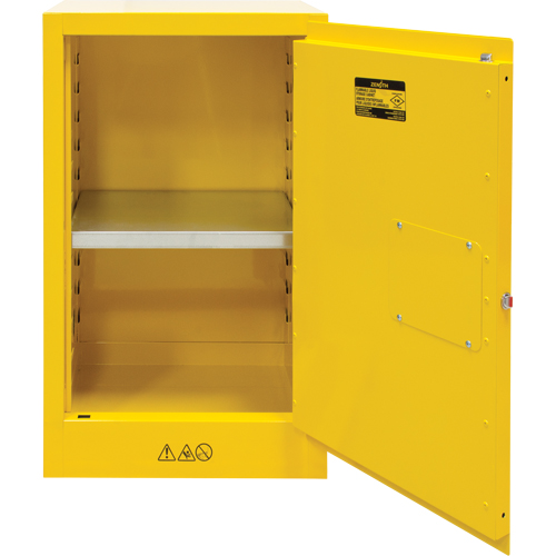 Flammable Storage Cabinet, 12 gal., 1 Door, 23" W x 35" H x 18" D Waymarc Industries Inc