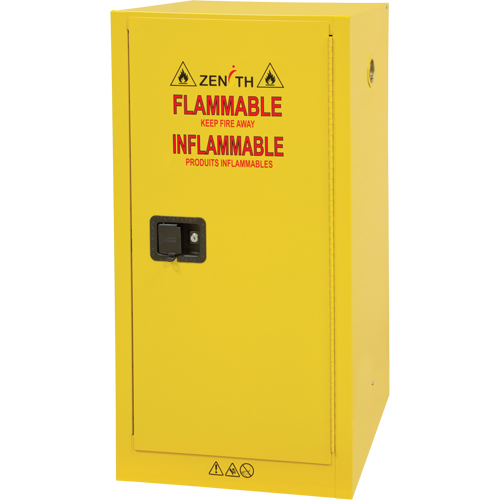 Flammable Storage Cabinet, 16 gal., 1 Door, 23" W x 44" H x 18" D Waymarc Industries Inc