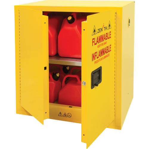 Armoire pour produits inflammables, 22 gal., 2 Porte(s), 35" La x 35" h x 22" p Waymarc Industries Inc
