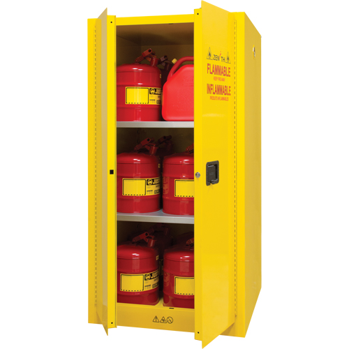 Armoire pour produits inflammables, 60 gal., 2 Porte(s), 34" La x 65" h x 34" p Waymarc Industries Inc