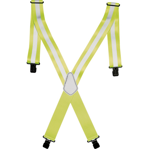 Bretelles de travail haute visibilit&eacute; 2", Jaune lime haute visibilit&eacute;, Couleur r&eacute;fl&eacute;chissante Argent, Taille unique Waymarc Industries Inc