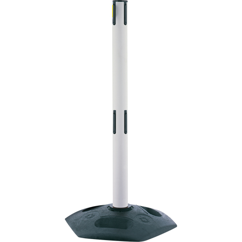 Poteau receveur robuste &agrave; ligne double, Hauteur de 38", Blanc Waymarc Industries Inc