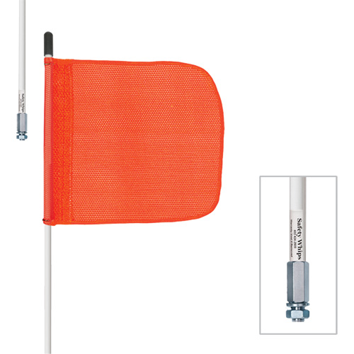 Safety Whip&reg; Heavy-Duty Whips, Threaded Mount, 5' High, Orange Waymarc Industries Inc