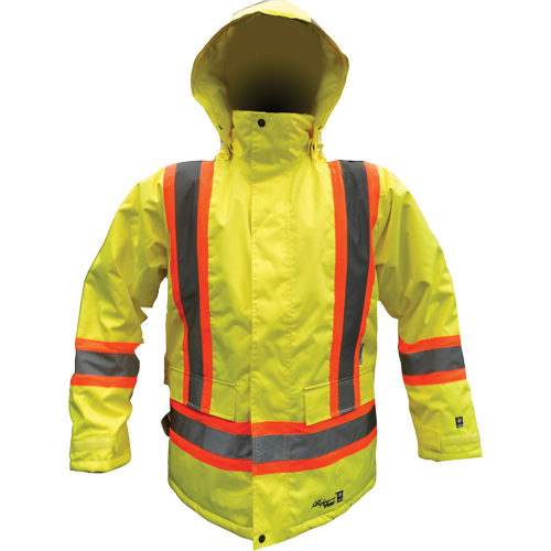 Safety Parka, High Visibility Lime-Yellow, Small Waymarc Industries Inc