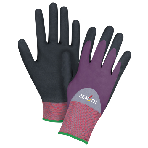 Gants enduits de premi&egrave;re qualit&eacute; ZX-2, 11/2T-Grand, R&ecirc;vetement Nitrile/Mousse de nitrile, Calibre 18, Enveloppe en Nylon Waymarc Industries Inc
