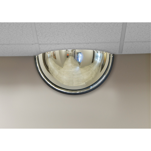 Miroir en d&ocirc;me 180°, Demi-d&ocirc;me, Dessus ferm&eacute;, Diam&egrave;tre 18" Waymarc Industries Inc