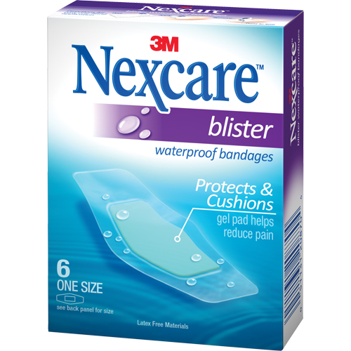 Nexcare Waterproof Blister Bandages, Rectangular/Square, 2-1/4", Plastic, Sterile Waymarc Industries Inc