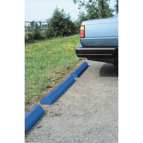 Car Stops, Plastic, 6' L, Blue Waymarc Industries Inc