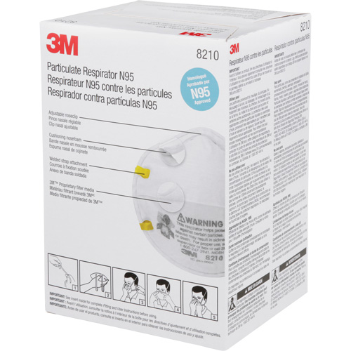 Respirateurs contre les particules 8210, N95, Certifi&eacute; NIOSH Waymarc Industries Inc