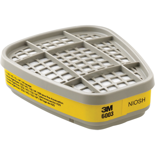 Cartouches pour respirateur s&eacute;rie 6000, Cartouche gaz/vapeur, Vapeurs organiques/Gaz acides Waymarc Industries Inc