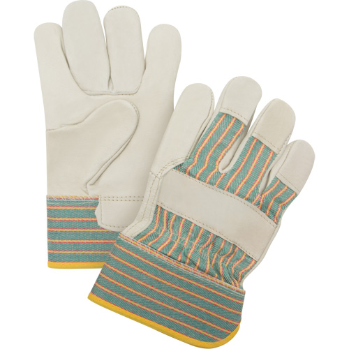 Gants pour ajusteur r&eacute;sistant &agrave; l'abrasion, Moyen, Paume en Cuir fleur de vache Waymarc Industries Inc