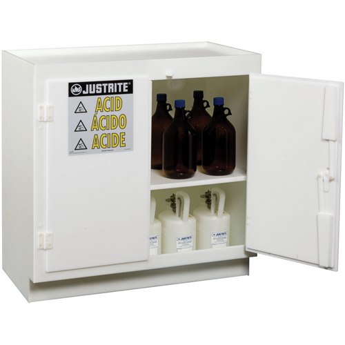 Armoires solides en poly&eacute;thyl&egrave;ne pour acides, 6 x 0,66043 gal., 36" x 35,75" x 21,75" Waymarc Industries Inc