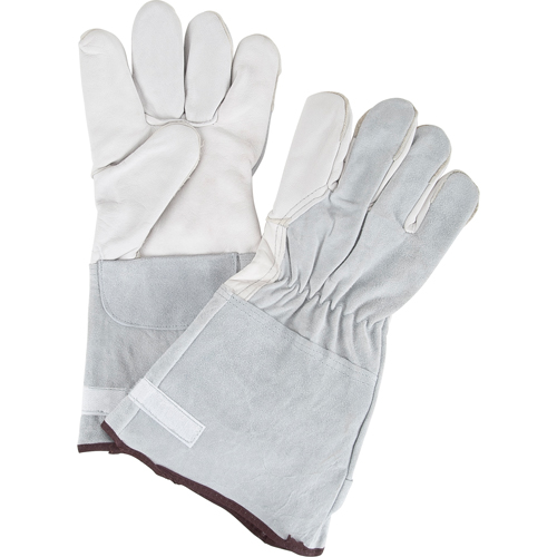 Standard-Duty Snug Wrist Work Gloves, Large, Goat Grain Palm Waymarc Industries Inc