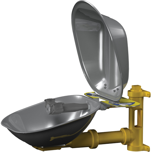 Halo Eyewash Stations, Wall-Mount Installation, Stainless Steel Bowl Waymarc Industries Inc