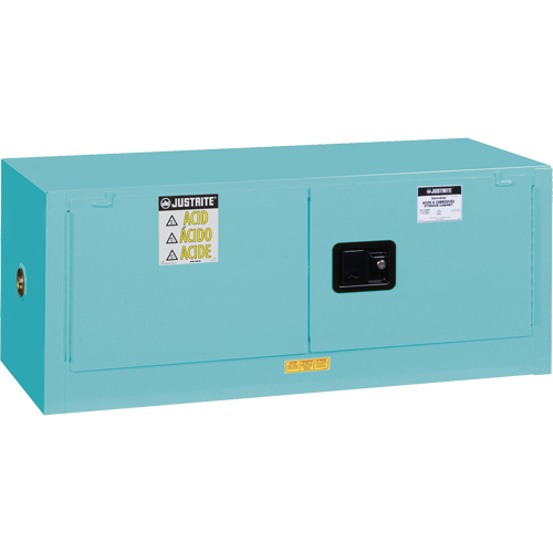 Armoire de s&eacute;curit&eacute; en acier inoxydable pour produits corrosifs/acides EX Piggyback Sure-Grip , 12 gal., 2 Porte(s), 43" La x 18" h x 18" p Waymarc Industries Inc