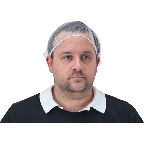 Hair Nets, Nylon, 24", White Waymarc Industries Inc