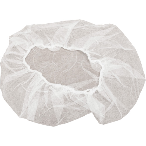 Non-Woven Bouffant Caps, Polypropylene, 24", White Waymarc Industries Inc