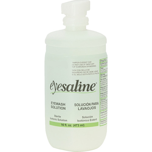 Saline Eyewash Bottles, Full Bottle, 16 oz. Waymarc Industries Inc