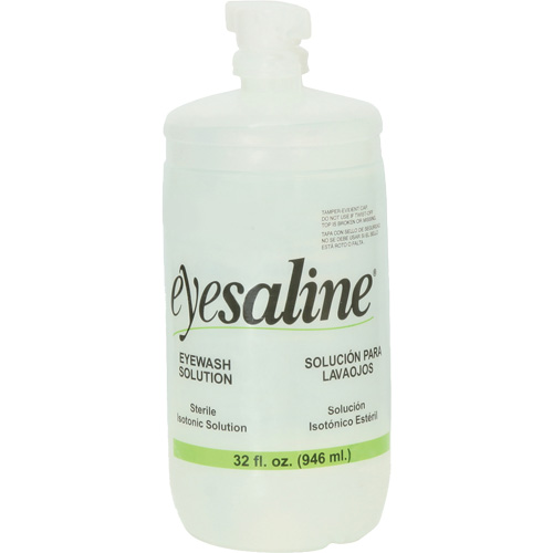 Saline Eyewash Bottles, Full Bottle, 32 oz. Waymarc Industries Inc