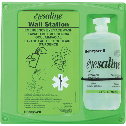 Support mural pour solution saline de douche oculaire, Simple Waymarc Industries Inc