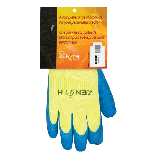 Gants haute visibilit&eacute; doubl&eacute;s d'acrylique de caoutchouc naturel, 2T-Grand, R&ecirc;vetement Latex de caoutchouc, Calibre 7, Enveloppe en Acrylique Waymarc Industries Inc